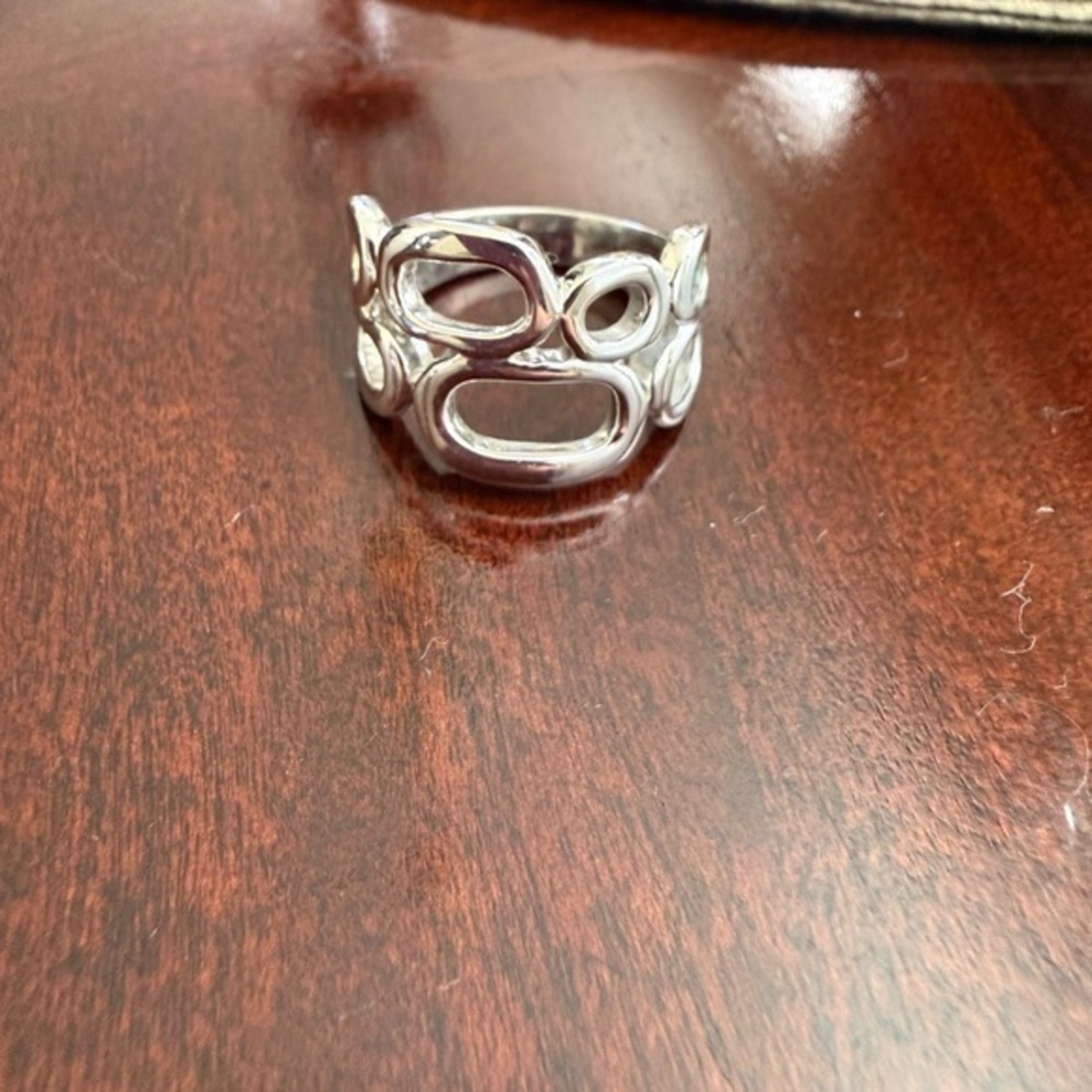 Lia Sophia Silver Tone Ring Size 7.5